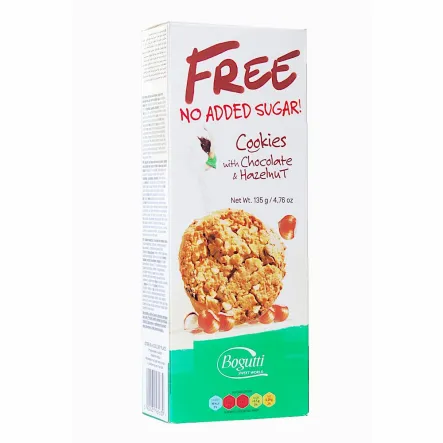 Ciasteczka z Orzechami Bez Dodatku Cukru 135 g - Bogutti