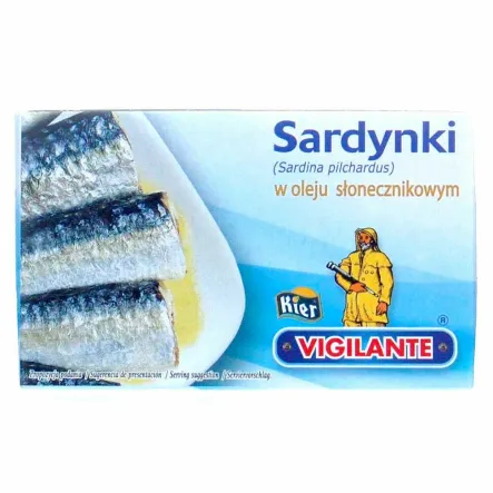 Sardynki w Oleju Słonecznikowym 120 g (88 g) - Vigilante