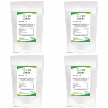 Zestaw 4 x Erytrytol 1 kg - Delifood Erytrol