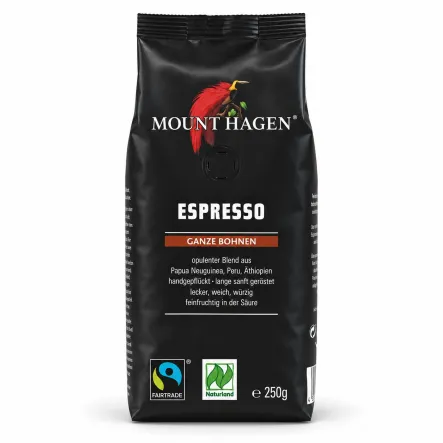 Kawa Ziarnista Arabica Espresso Fair Trade Bio 250 g - Mount Hagen