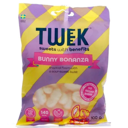Pianko-Żelki Bez Dodatku Cukru Bunny Bonanza 100 g - TWEEK