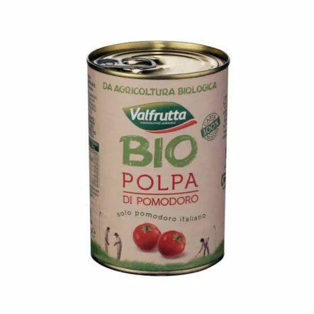 Polpa Pomidory Krojone Bio w Puszce 400 g Valfrutta