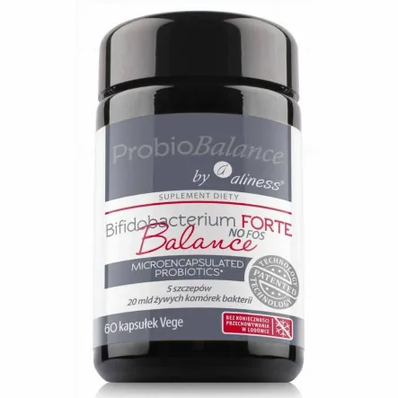 ProbioBalance Bifidobacterium Forte Balance 20 mld. Żywych Komórek Bakterii 60 Kapsułek - Aliness