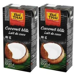Zestaw 2 x Mleko Kokosowe UHT 85% Ekstrakt Kokosa 1L  RealThai 