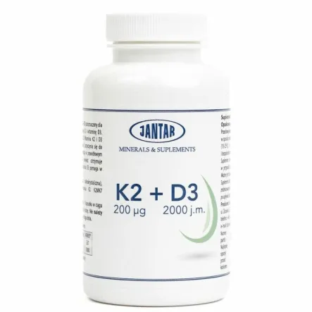 Witamina K2 + D3 90 Kapsułek - Jantar - Wyprzedaż