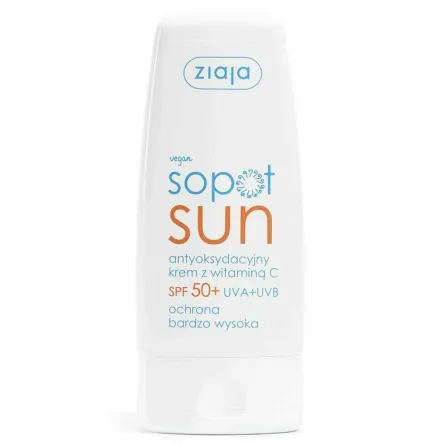Antyoksydacyjny Krem z Witaminą C SPF 50+ Sopot Sun 50 ml - Ziaja