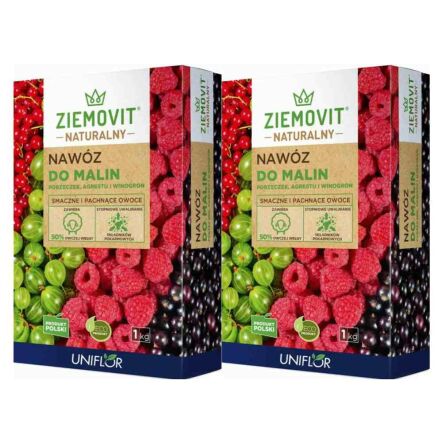 2 x Nawóz do Malin, Porzeczek, Agrestu i Winogron 1 kg - ZIEMOVIT NATURALNY