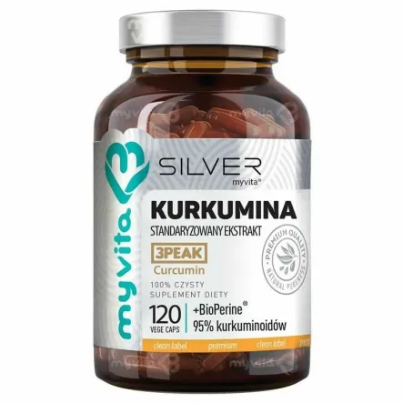 Silver Pure Kurkumina plus BioPerine 120 Vege Kapsułek - MyVita