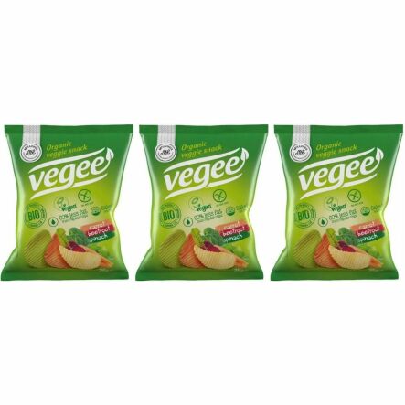 3 x Chipsy Warzywne Bezglutenowe 25 g Vegee Bio - McLLOYD'S