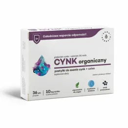 Cynk Organiczny 10 mg + Selen Pastylki do Ssania 36 Sztuk - Aura Herbals