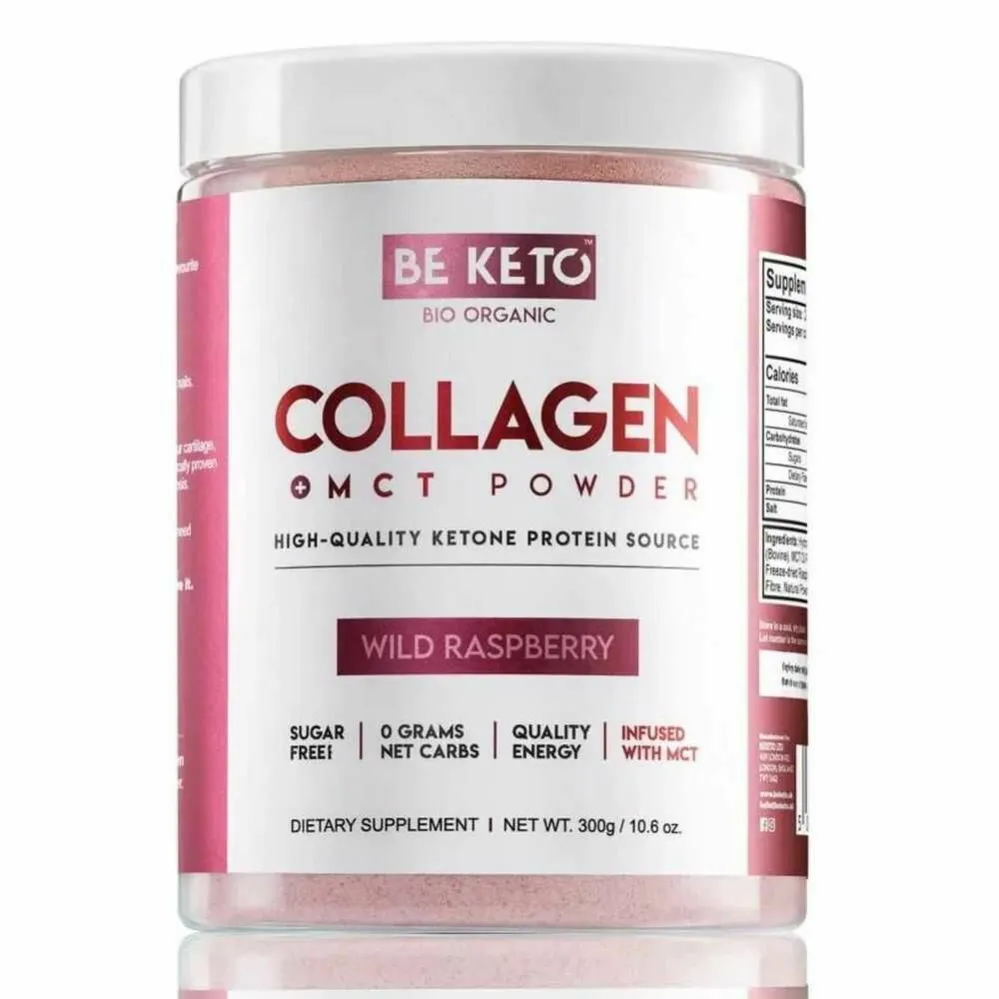 Keto Kolagen z Olejem MCT - Dzika Malina 300 g - Beketo