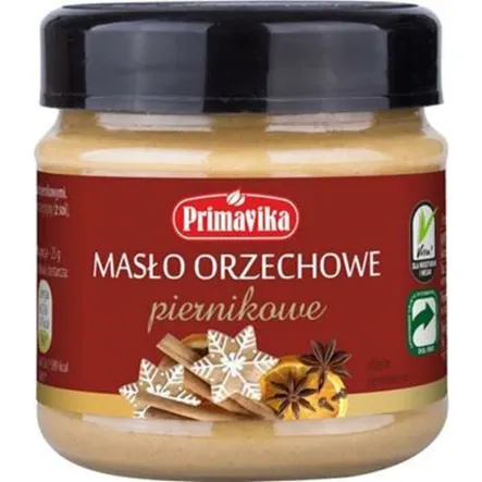 Masło Orzechowe Piernikowe 185 g - PRIMAVIKA