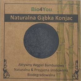 Naturalna Gąbka Konjac z Aktywnym Węglem Bambusa - Biomika