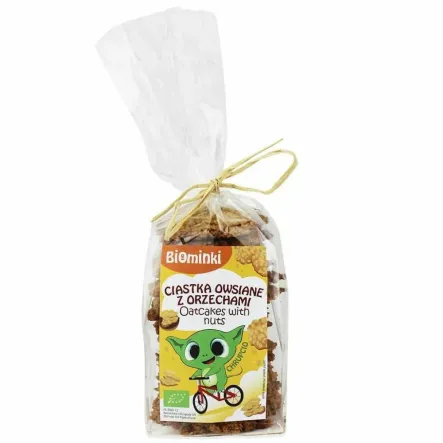 Ciastka Owsiane z Orzechami Włoskimi Bio 170 g - Biominki (21.09.2025)