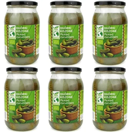 6 x Ogórki Kiszone Bio 820 g/460 g - Bio Europa