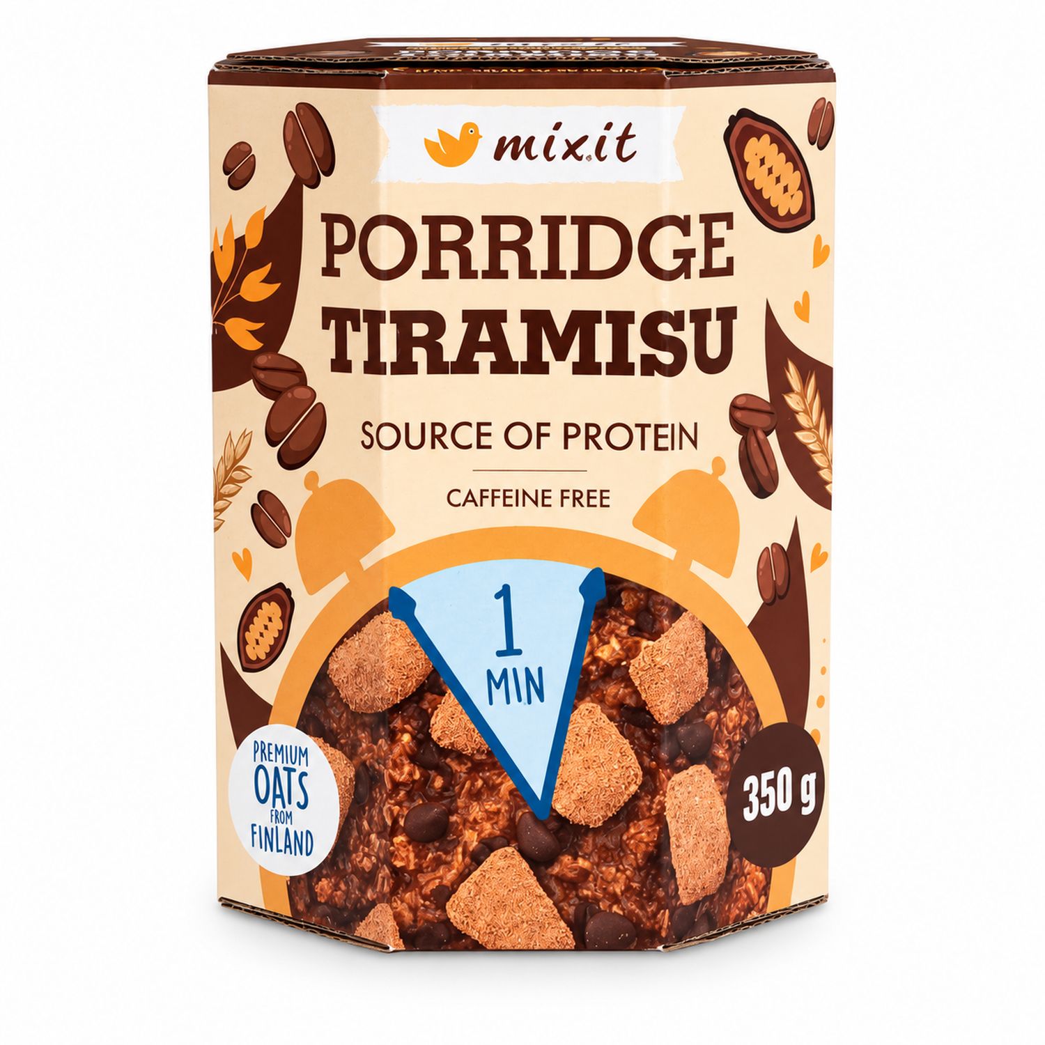 Błyskawiczna Owsianka Tiramisu z Ciasteczkami i Czekoladą 350 g - Mixit