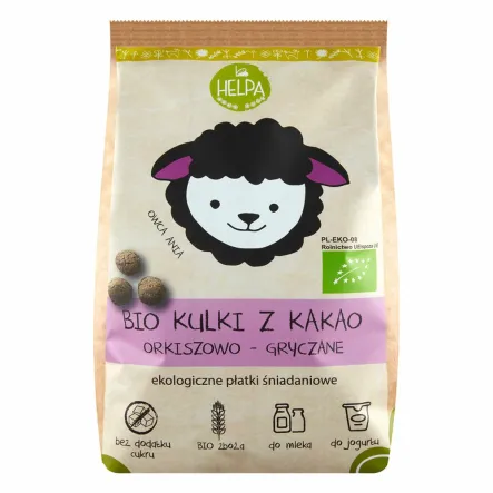 Kulki Orkiszowo - Gryczane z Kakao Bez Dodatku Cukru Bio 160 g - Helpa