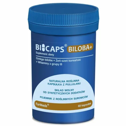 BICAPS Biloba+ 60 Kapsułek - Formeds