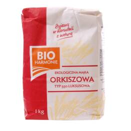 Mąka Orkiszowa Biała Typ 550 Luksusowa Bio 1 kg - Bioharmonie