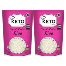 2 x Makaron Keto (Konjac Typu Noodle W Kształcie Ryżu) Bio 270 g (200 g) - Keto Chef