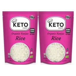 2 x Makaron Keto (Konjac Typu Noodle W Kształcie Ryżu) Bio 270 g (200 g) - Keto Chef