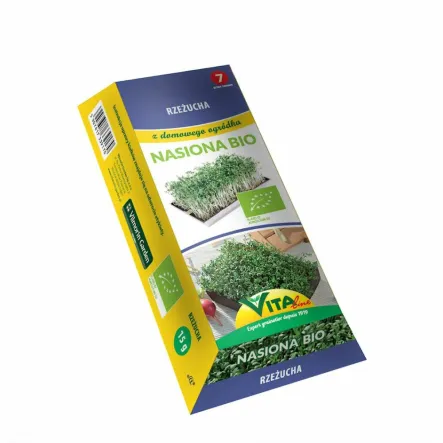 Nasiona na Kiełki z Kiełkownicą - Rzeżucha BIO 15 g - Vita Line - Wyprzedaż