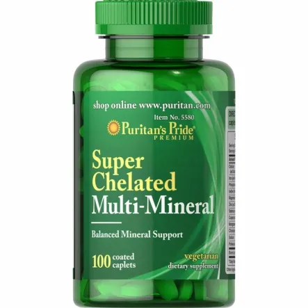 Super Multi Minerały Chelatowane 100 Tabletek - Puritan's Pride - Wyprzedaż