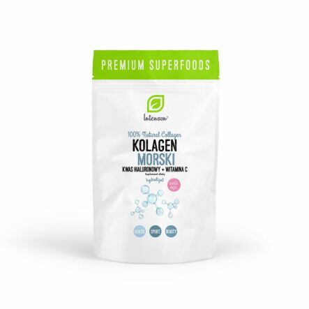 Kolagen Morski +Witamina C +Kwas Hialuronowy 60 g Intenson - Wyprzedaż
