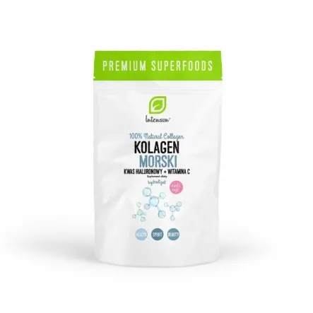 Kolagen Morski +Witamina C +Kwas Hialuronowy 60 g Intenson - Wyprzedaż