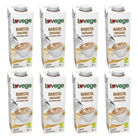 8 x Lovege Napój Owsiany Dla Baristów Bez Dodatku Cukru 1l - Sante