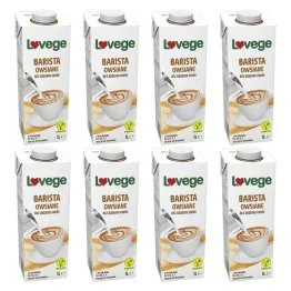 8 x Lovege Napój Owsiany Dla Baristów Bez Dodatku Cukru 1l - Sante