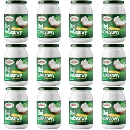 12 x Olej Kokosowy Rafinowany Bezzapachowy 900 ml - Targroch