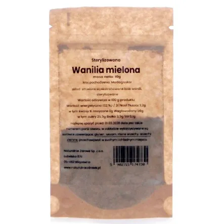 Wanilia Mielona Sterylizowana 10 g - Naturalnie Zdrowe