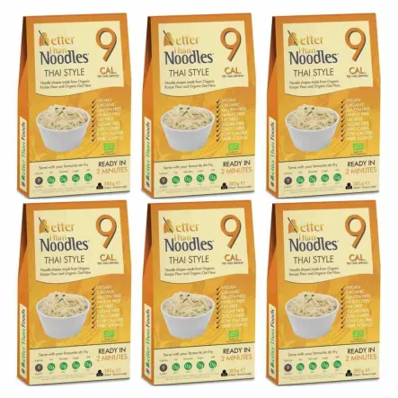 Zestaw 6 x Makaron Konjac Noodle Thai Style Bezglutenowy Bio 385 g (300 g) - Better Than Noodles