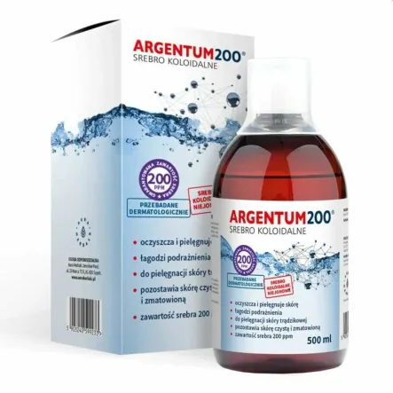 Argentum Srebro Koloidalne Tonik 200 Ppm 500 ml - Aura Herbals