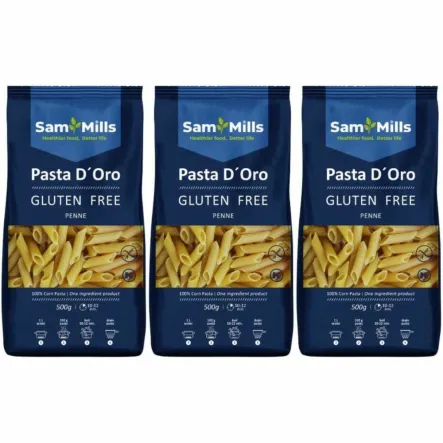 3 x Makaron Bezglutenowy RURKA SKOŚNA 500 g - SamMills