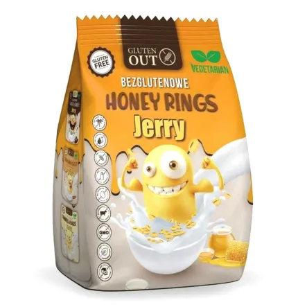 Kółka Śniadaniowe z Miodem Bezglutenowe 375 g - Jerry