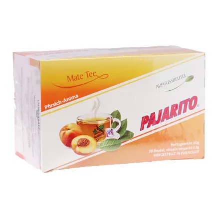 Pajarito w Saszetkach Brzoskwiniowe 20 x 3 g Verde Mate