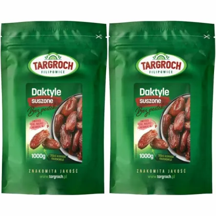 Zestaw 2 x Daktyle Suszone Bez Pestek 1 kg - Targroch