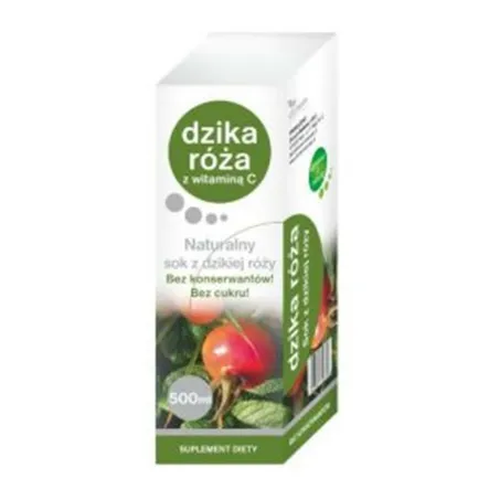 Sok z Dzikiej Róży z Witaminą C 500 ml - Donum Naturea Dzika Róża Sok