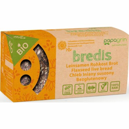 Chleb Lniany Suszony ze Słonecznikiem i Lnem Bezglutenowy Bio 70g