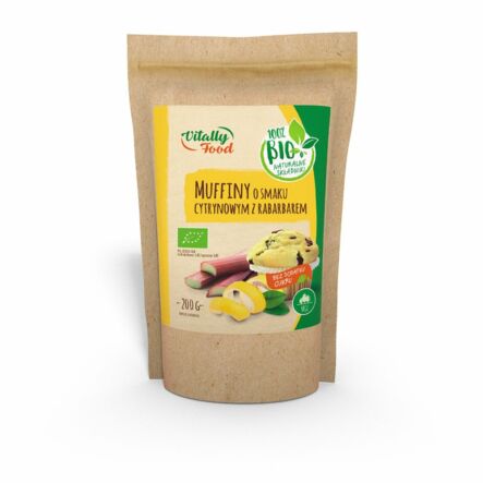 Muffiny o Smaku Cytrynowym z Rabarbarem Bio 200 g Wodzisław