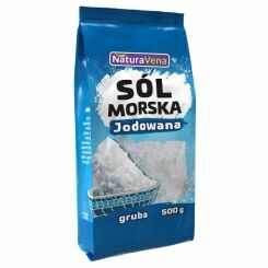 Sól Morska Gruba Jodowana 500 g - Naturavena