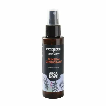 Dezodorant Mineralny Ałunowy PACZULA BERGAMOTKA Spray 100 ml - Arganove