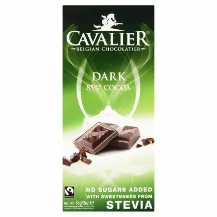  Belgijska Czekolada Deserowa Bez Dodatku Cukru 85 g Cavalier