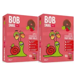 2 x Przekąska Jabłko i Truskawka 100 g (10 Sztuk) - Bob Snail