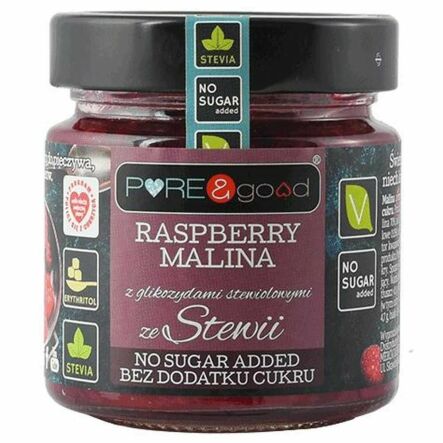 Malina ze Stewią Bez Dodatku Cukru 200 g - Pure&Good