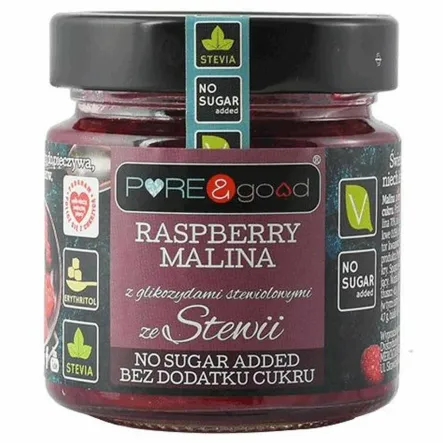 Malina ze Stewią Bez Dodatku Cukru 200 g - Pure&Good