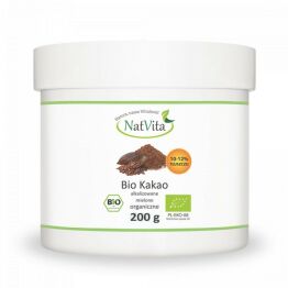 Kakao Mielone Bio (10-12% Tluszczu) 200 g - Natvita