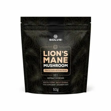 Lion's Mane (Soplówka Jeżowata) 10:1 Mushroom Powder 50 g -Solve